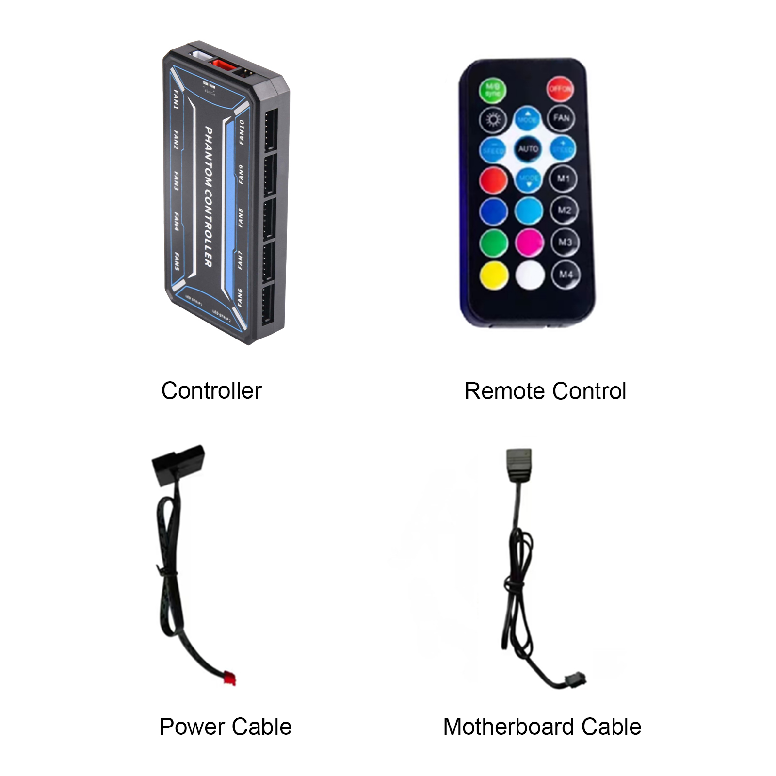 Case Fan Controller - 6Pin 10-Port RGB PC Fan Controller