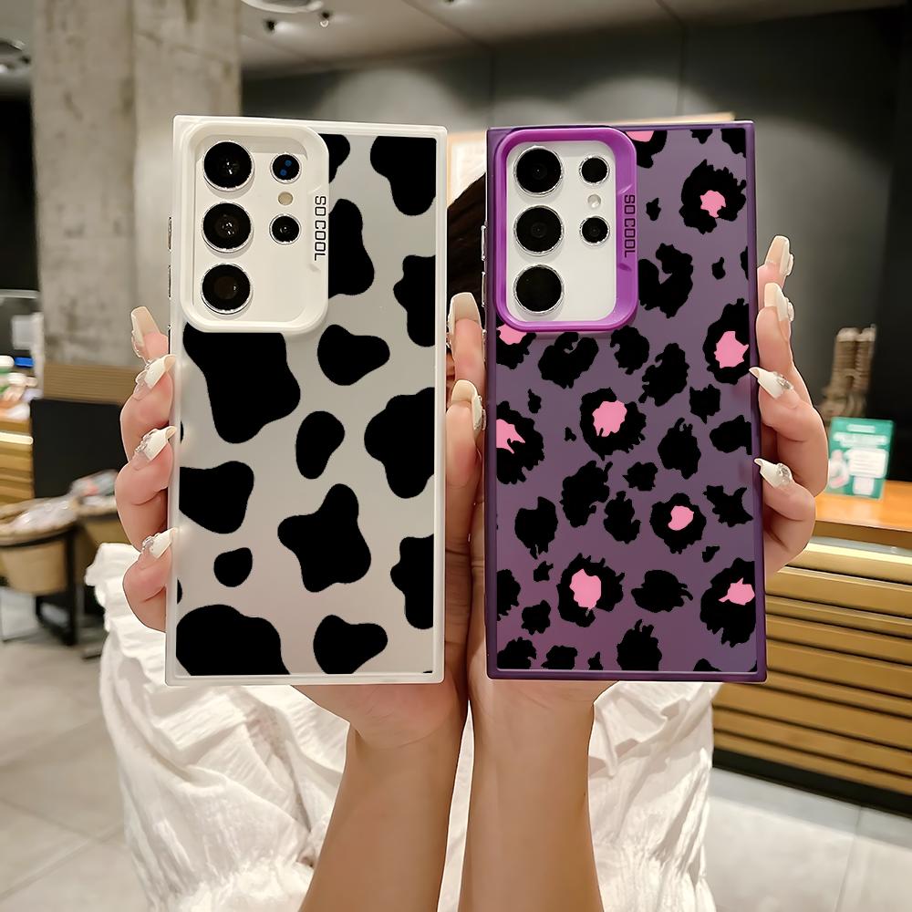 Matte Pc Case - Black White Cow Print Phone Case